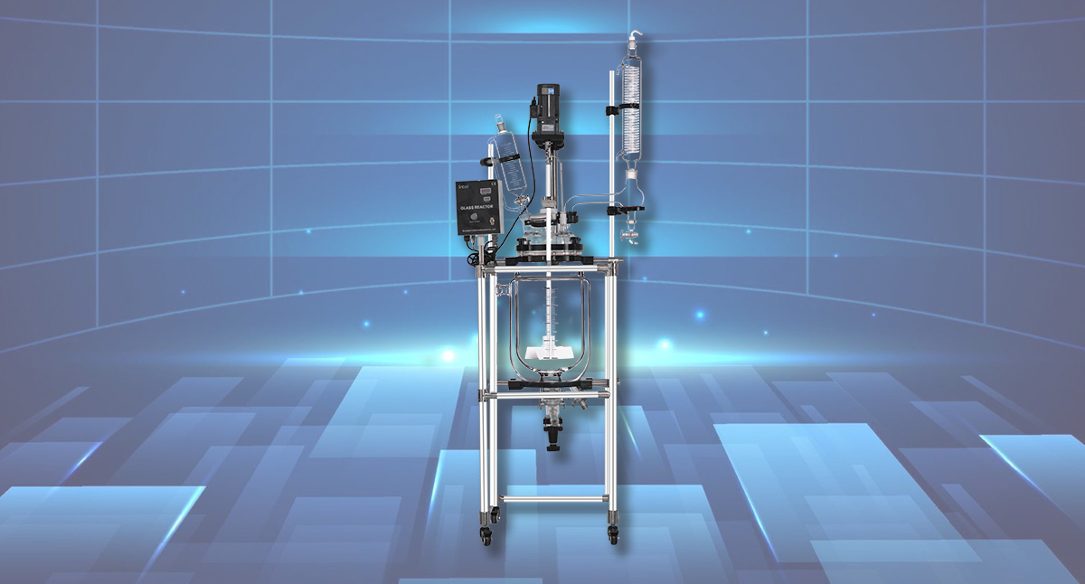 Application of glass reactor in biopharmaceutical experiment.